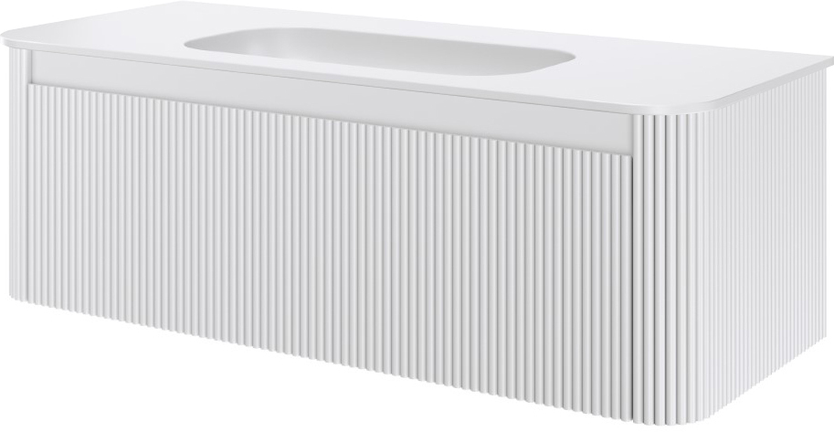 Тумба с раковиной без отверстия 120 см ArmadiArt Voi 782-120-R-MW/786-120-MW