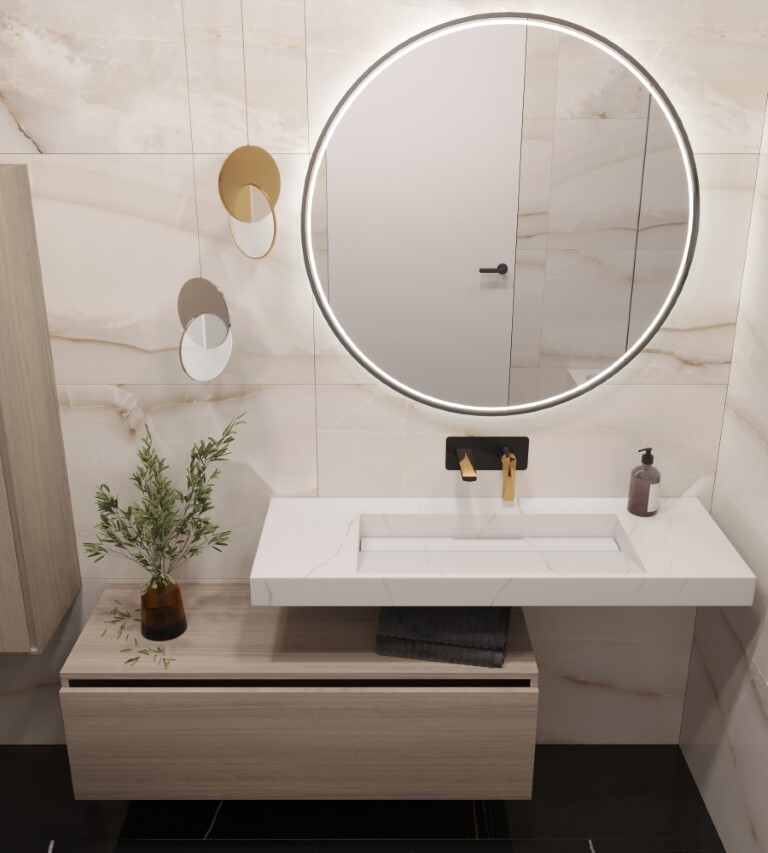 Раковина 120 см ArmadiArt Flat 859-120-CLCT