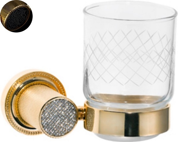 Стакан для зубных щеток Boheme Royal Cristal 10924-G-B