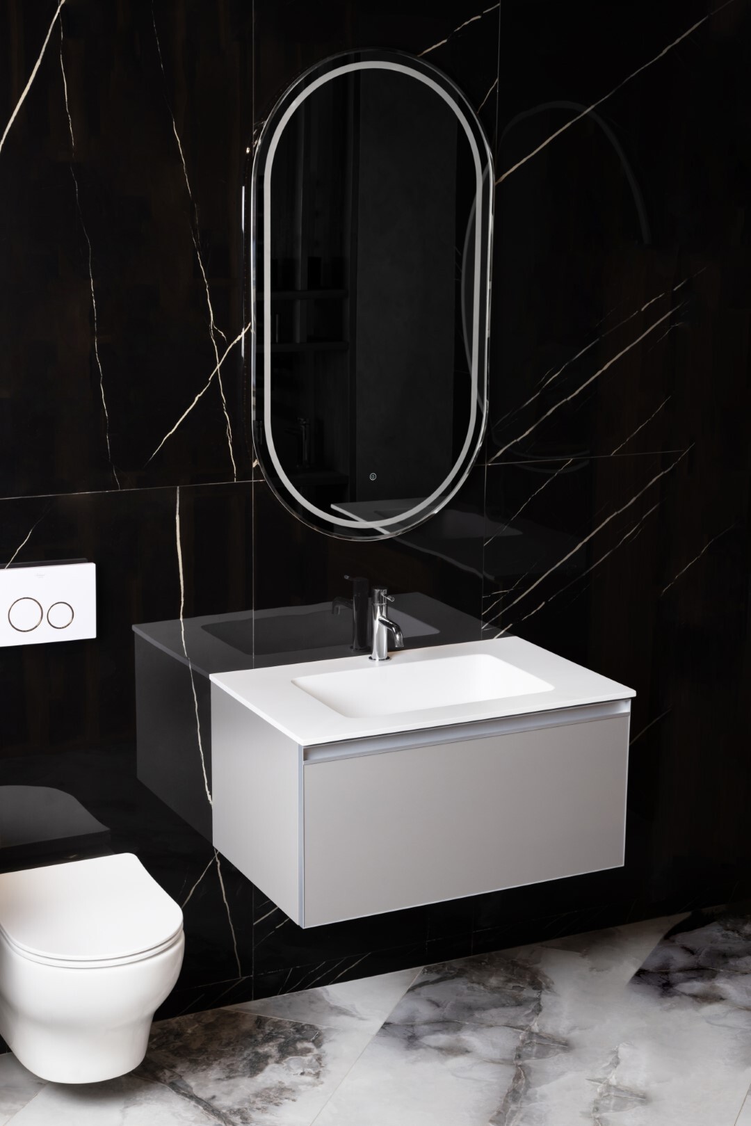 Зеркало с подсветкой и сенсорным управлением 60х110 см ArmadiArt Modern 568-B