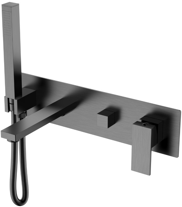 Смеситель для ванны Boheme Qubic 474-2-GM