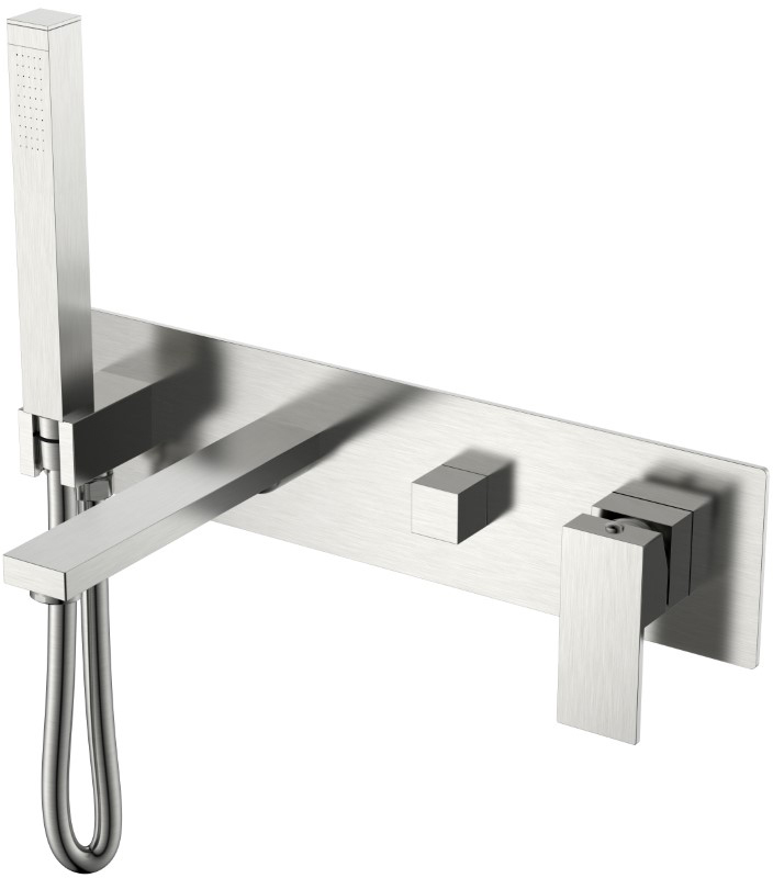 Смеситель для ванны Boheme Qubic 474-2-NB