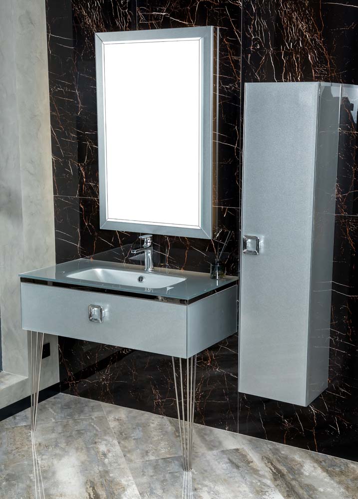 Раковина стеклянная 100 см ArmadiArt Lucido 852-100-SL