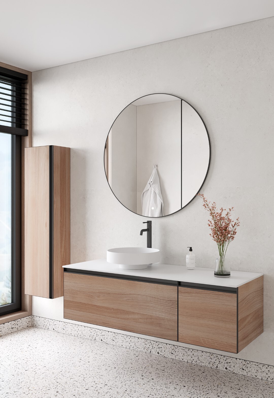Тумба с раковиной 140 см ArmadiArt Quatro 790-M2-140-W-A/792-140-W/801-MW