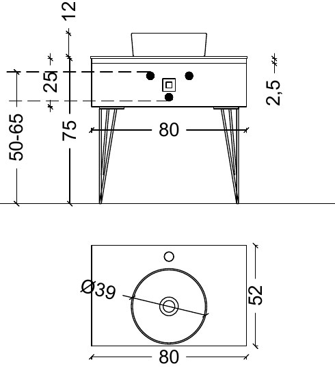 Консоль 80 см ArmadiArt Lucido 770-080-Foil