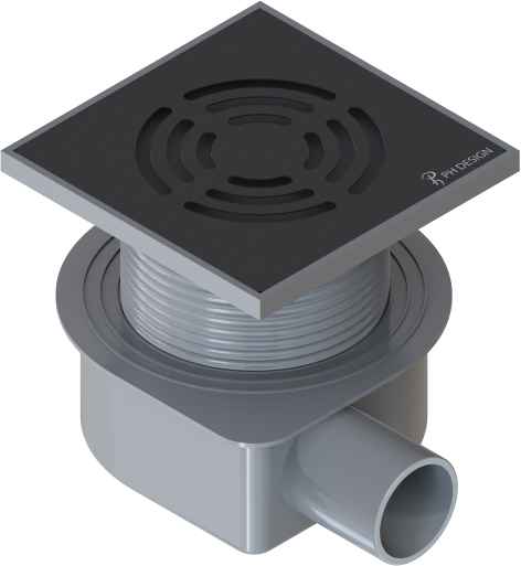 Душевой трап 10х10 см ArmadiArt Smart Design 984-10-B