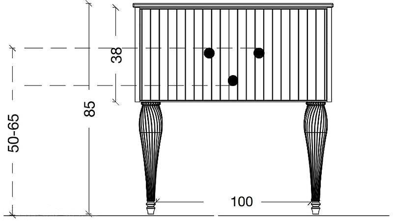 Тумба под раковину 100 см ArmadiArt Vallessi Avantgarde Canale 843-100-WG