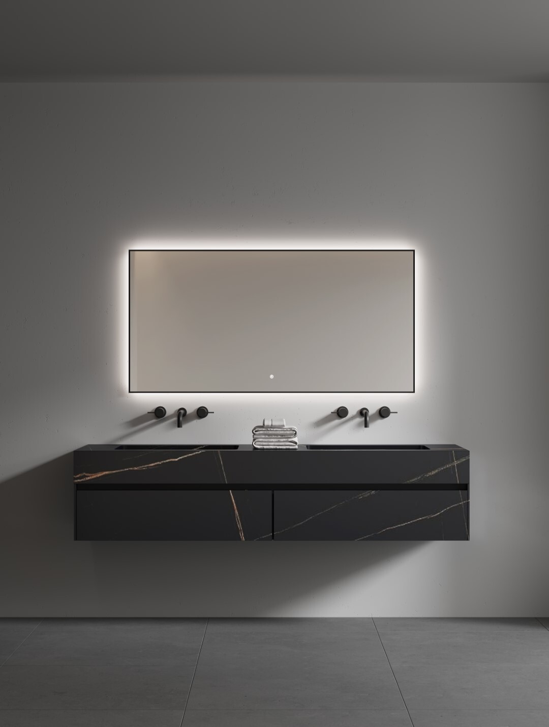 Зеркало с подсветкой и сенсорным управлением 140х70 см ArmadiArt Modern 543-140-B