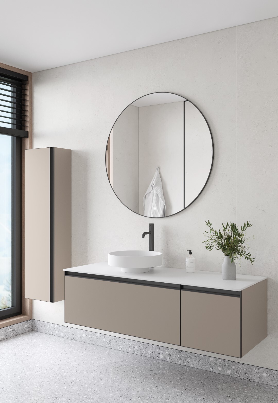 Тумба с раковиной 140 см ArmadiArt Quatro 790-M2-140-D-A/792-140-W/801-MW