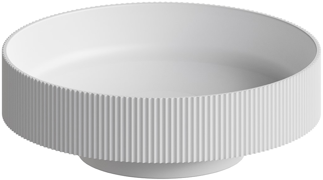 Раковина накладная Ø40 см ArmadiArt Sole Corian 801-R-MW
