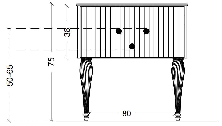 Тумба под раковину 80 см ArmadiArt Vallessi Avantgarde Canale 843-080-BG