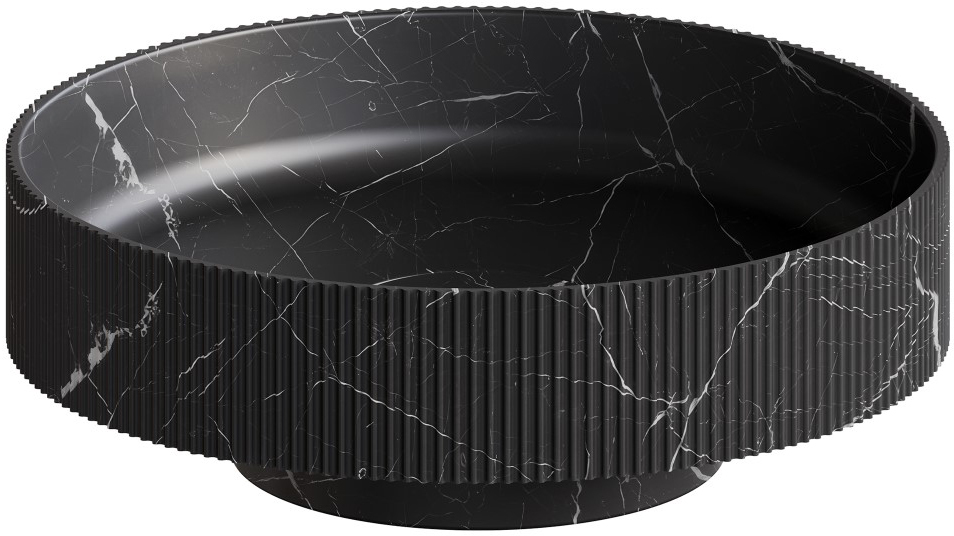 Раковина накладная Ø40 см ArmadiArt Sole Corian 801-R-NM