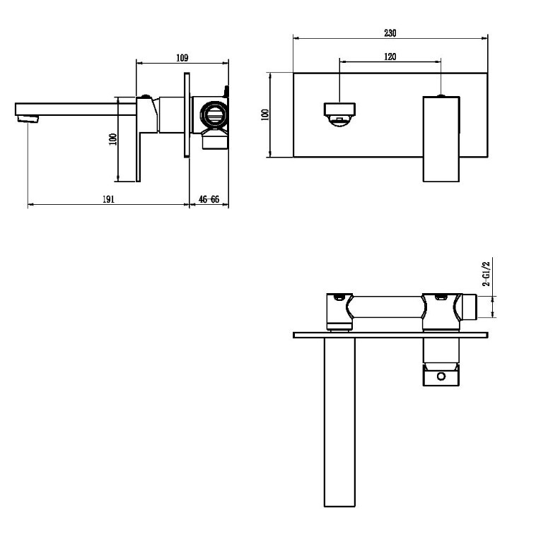 Смеситель для раковины Boheme Qubic 475-CR