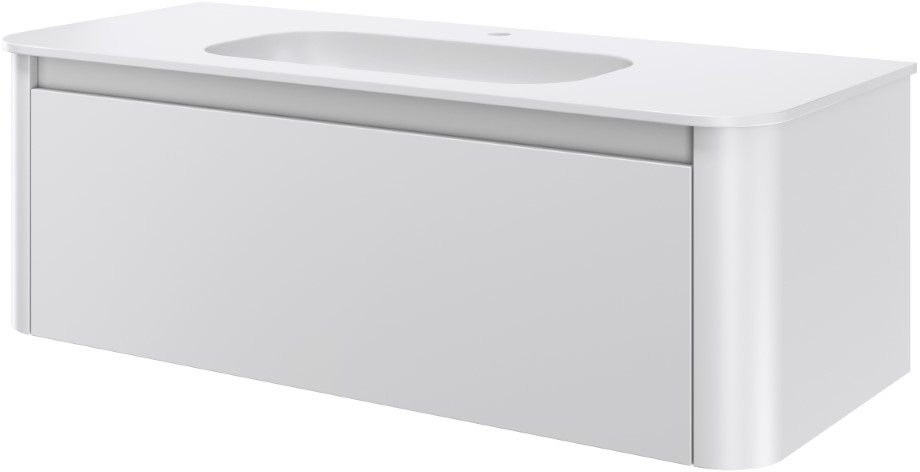 Тумба с раковиной 120 см ArmadiArt Voi 782-120-MW/786-120-MW