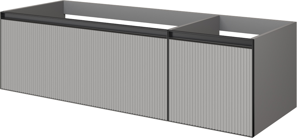 Тумба под раковину 140 см ArmadiArt Quatro 2 790-M2-140-L-RIB-A