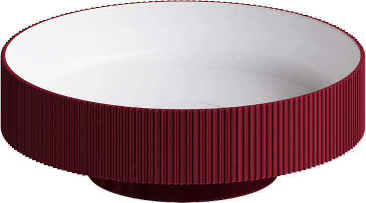 Раковина накладная Ø40 см ArmadiArt Sole Corian 801-R-BUR