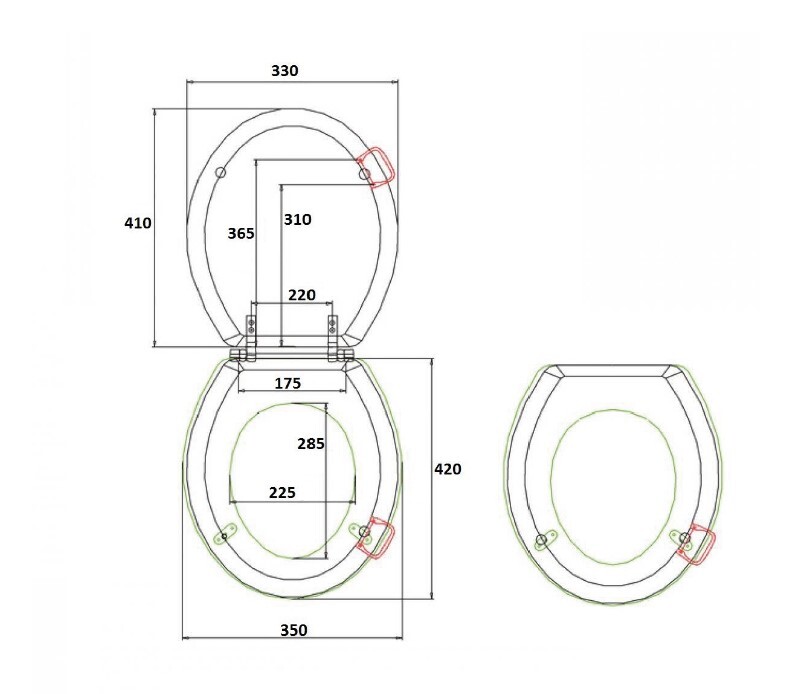 Сиденье из массива для унитаза Boheme Vogue 906-W-G
