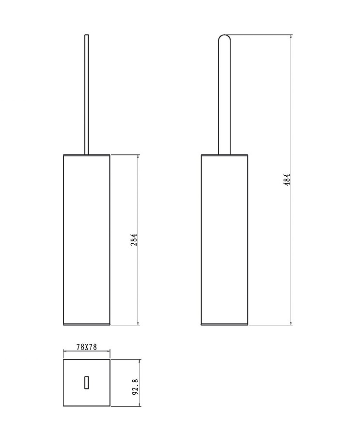 Туалетный ершик Boheme Qubic 10949-W-CR