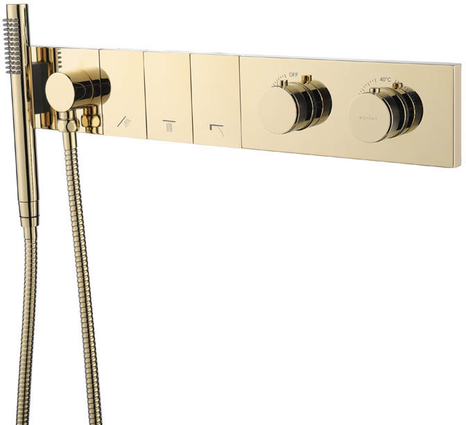 Встраиваемый термостат Boheme Zodiac 133-SYS-G с ручным душем