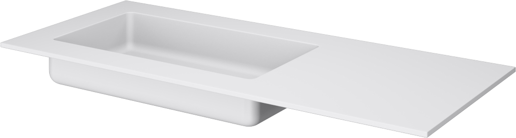 Раковина 120 см ArmadiArt Quatro 793-120-W-L