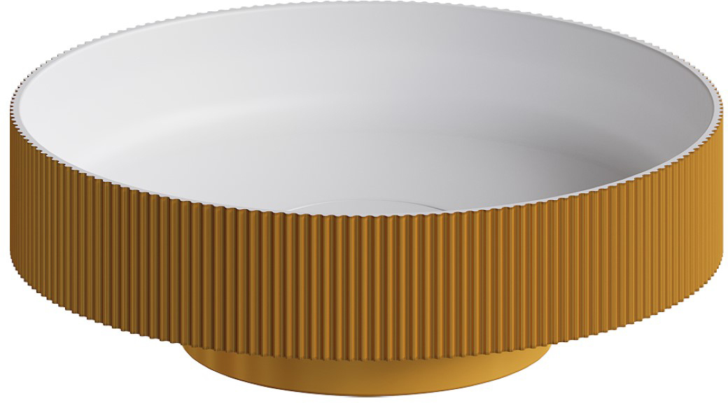 Раковина накладная Ø40 см ArmadiArt Sole Corian 801-R-G