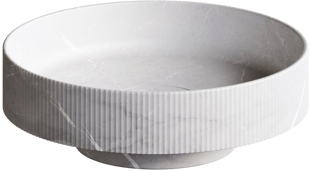 Раковина накладная Ø40 см ArmadiArt Sole Corian 801-R-GR