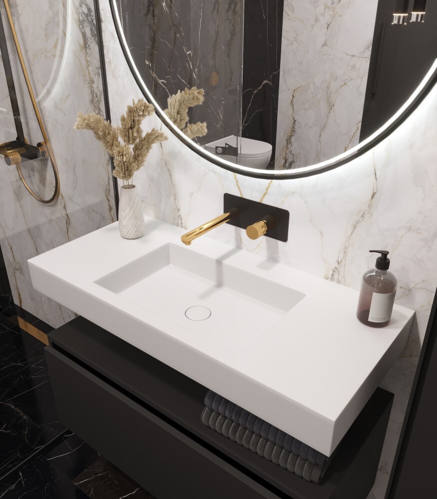 Раковина 100 см ArmadiArt Flat 888-100