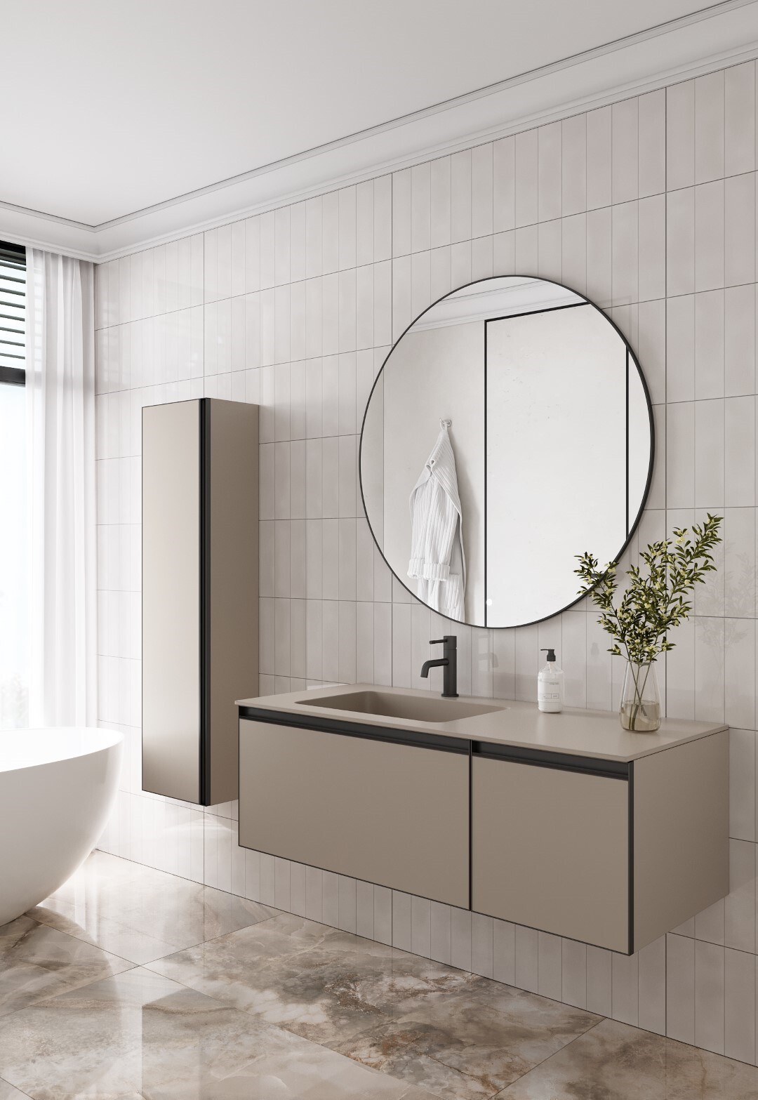 Тумба с раковиной 120 см ArmadiArt Quatro 790-M2-120-D-A/793-120-D-L