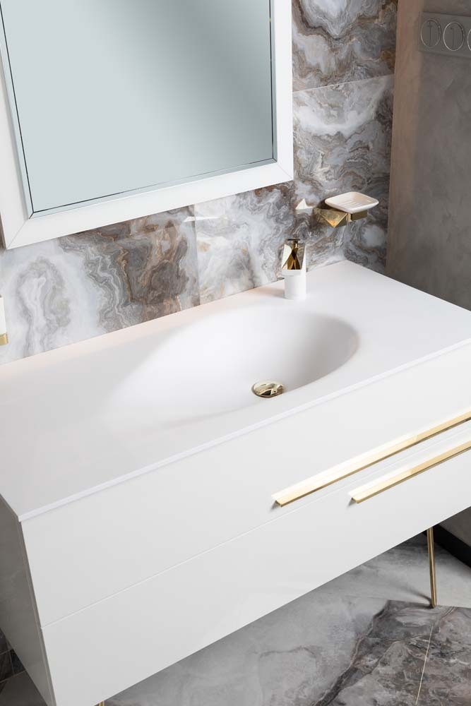 Раковина 80 см ArmadiArt Corian Drop 858-080