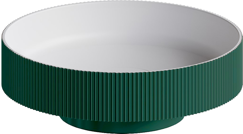 Раковина накладная Ø40 см ArmadiArt Sole Corian 801-R-ral6005