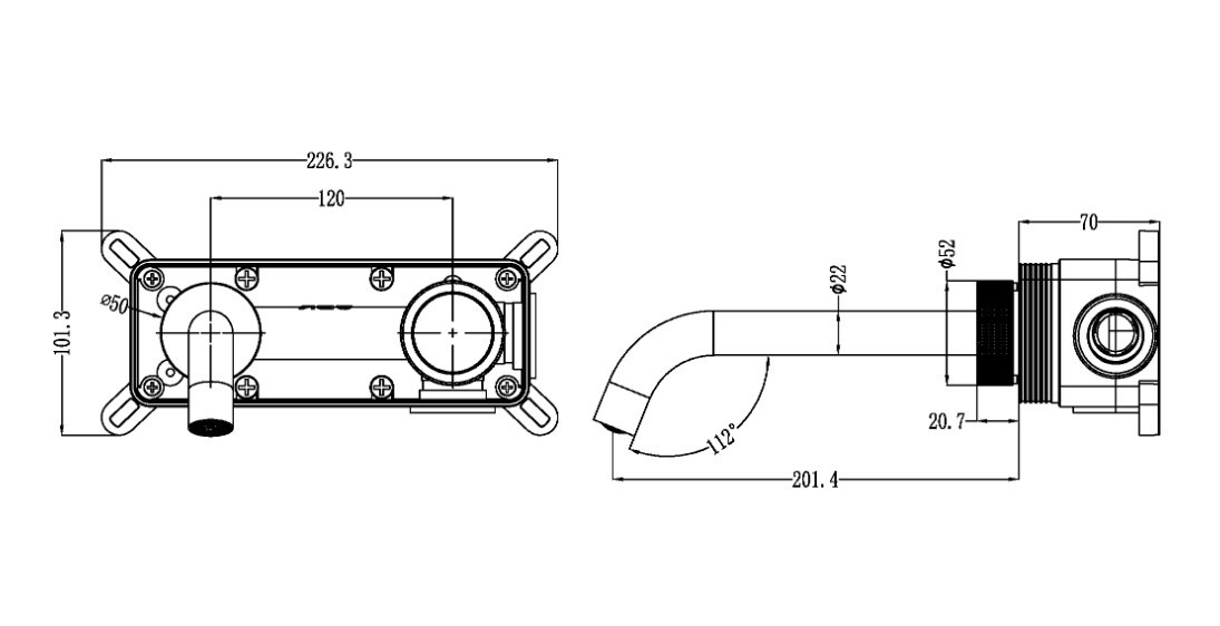 Смеситель для раковины автоматический Boheme Tech 158/2-SGM