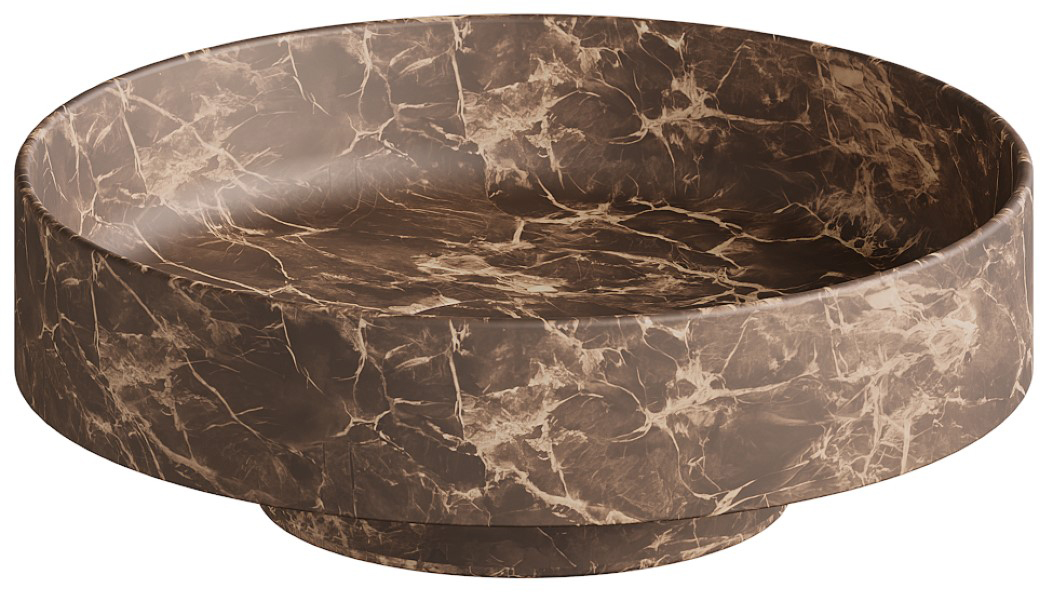 Раковина накладная Ø40 см ArmadiArt Sole Corian 801-ED