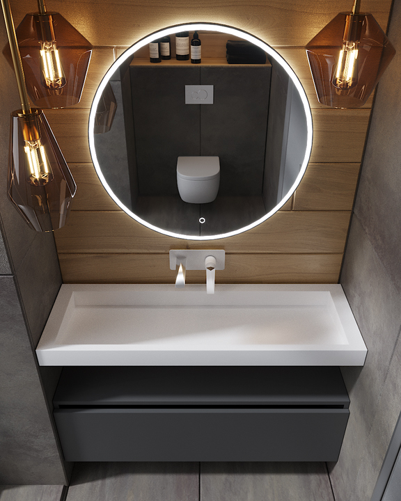 Раковина 120 см ArmadiArt Flat 859-120
