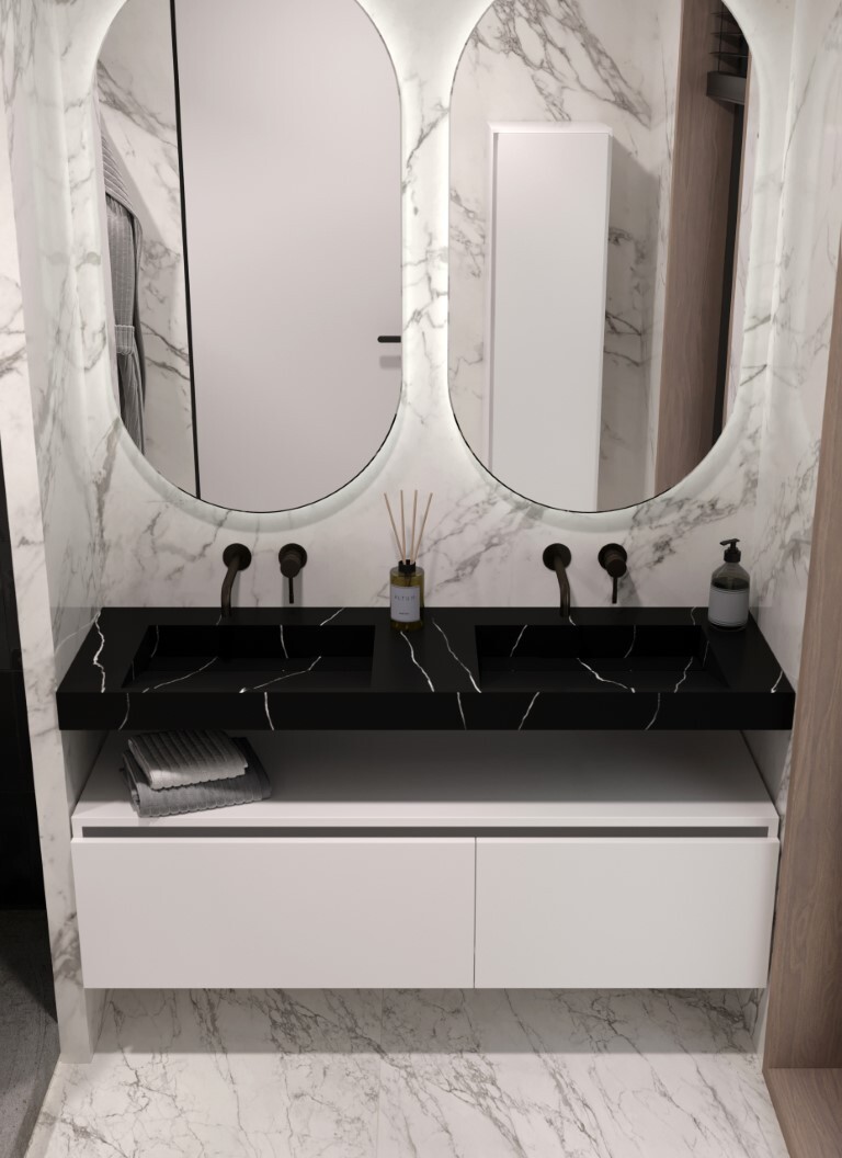 Раковина 140 см ArmadiArt Flat 859-140-NM